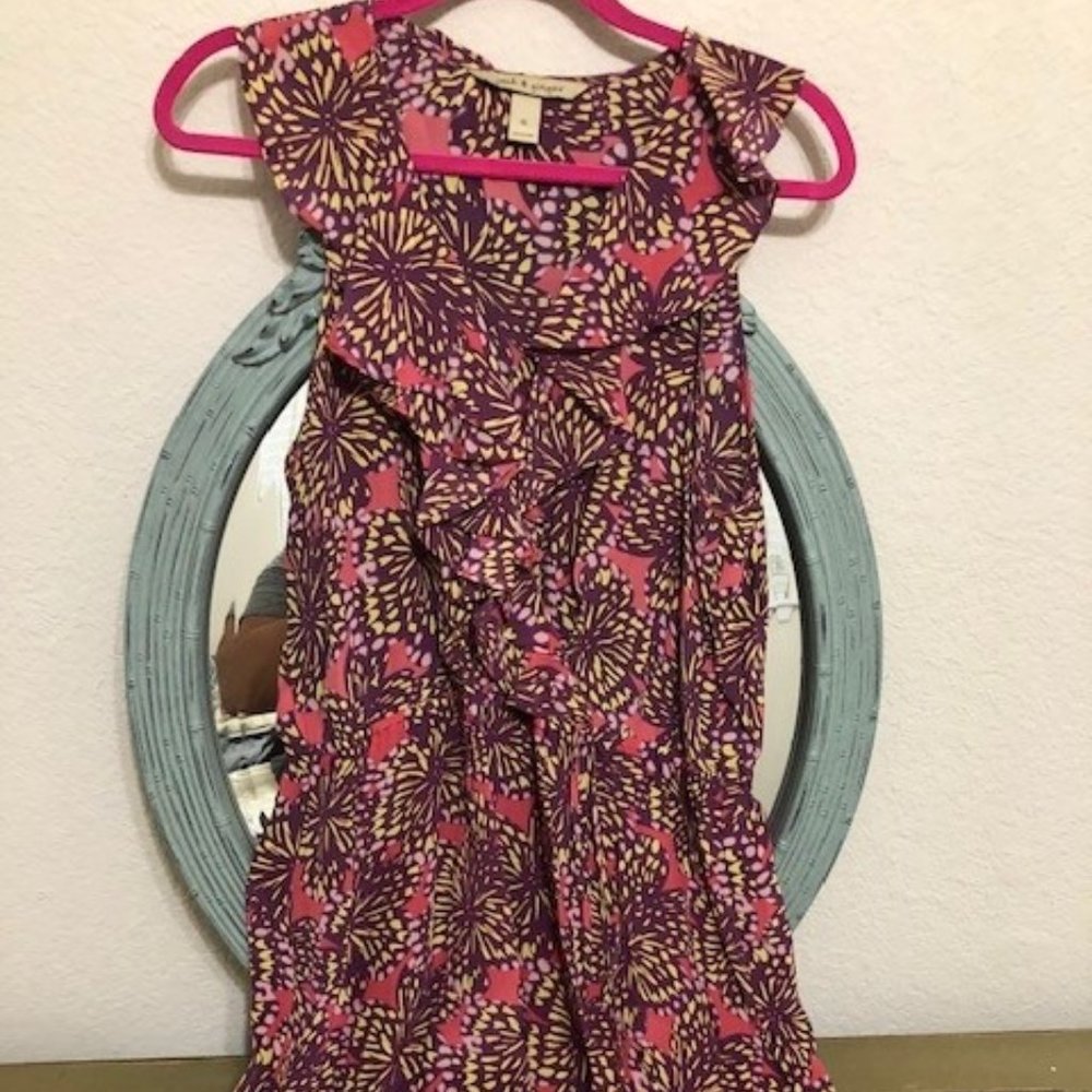 Jack & Ginger V Neck Ruffle Dress